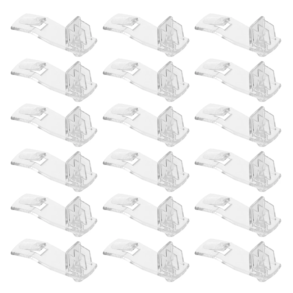 

30Pcs Clear Plastic Shelf Support Pegs Transparent Curved Shelf Holder Pins for Kitchen Cabinet Bookcase Furniture Shelving
