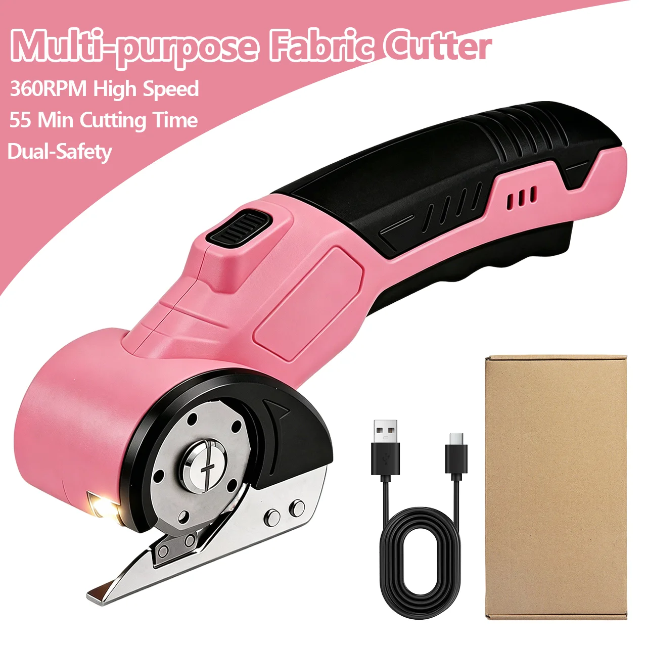 

Cordless Electric Scissors Fabric Leather Plastic Cutter Machine Rotary Utility Knife for Carpet Cardboard Craft Cutting