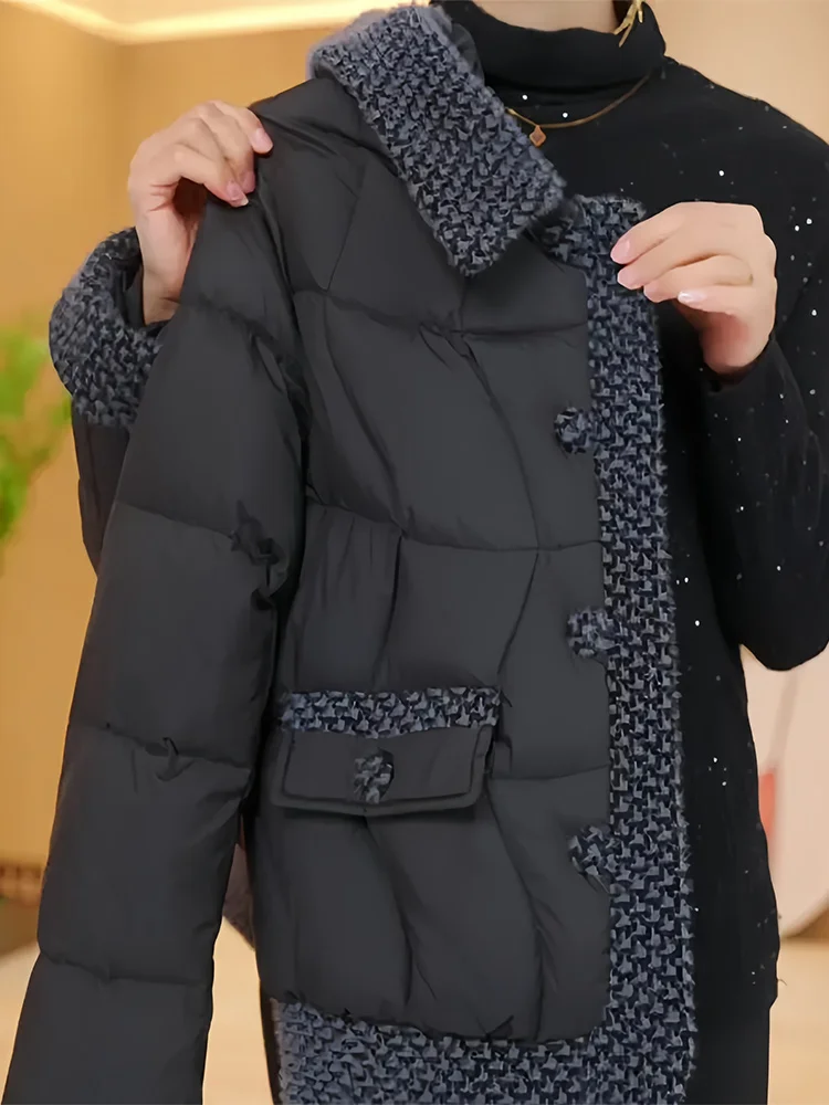 

Новая зимняя модная свободная хлопковая куртка с воротником-стойкой для женщин, теплая повседневная куртка больших размеров, удобное корейское пальто