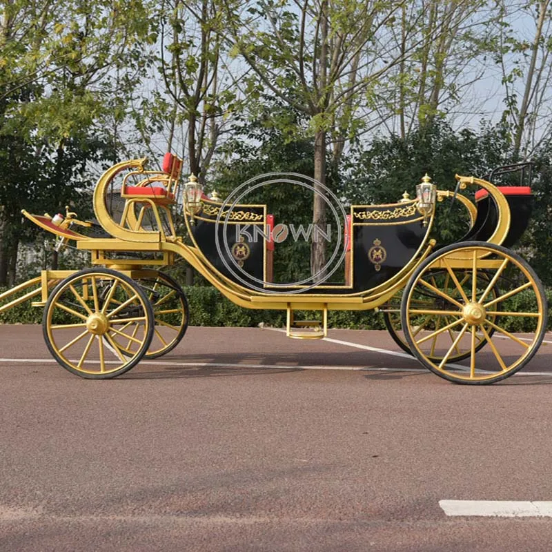 2025 Europe Exhibition Carriage Royal Wedding Horse Cart Park Passenger Sightseeing Carriage