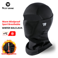 WEST BIKING Winter Fleece Balaclava Motorcycle Cycling Skiing Caps Breathable Full Face Mask Windproof Hood Thermal Sport Gear