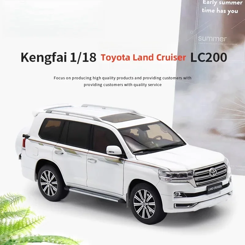 1:18 Toyota Rand CRUISER LC200 original alloy compression shaft miniature model,adult decoration,boy toy,children's holiday gift