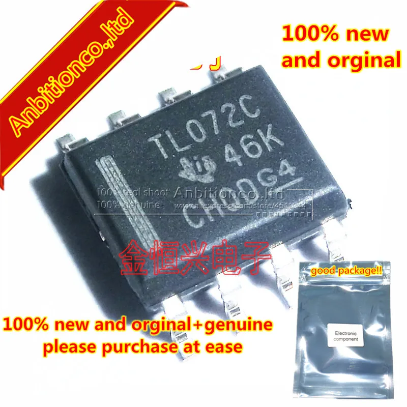 10pcs 100% new and orginal TL072CDR TL072CD TL072C SOP-8 LOW-NOISE JFET-INPUT OPERATIONAL AMPLIFIERS in stock