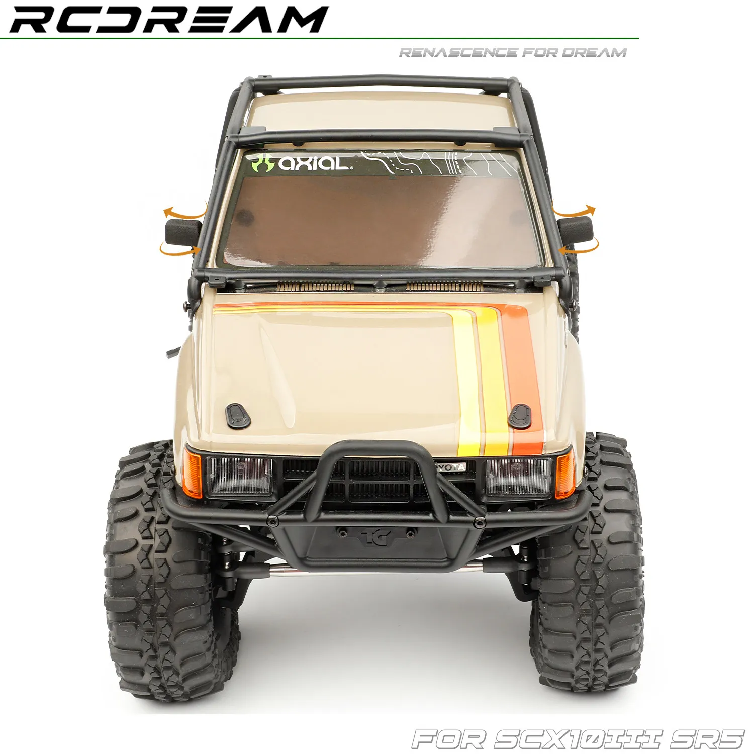 RCDream 1/10 Wind Fender/ Door Mirror Set for SCX10III SR5