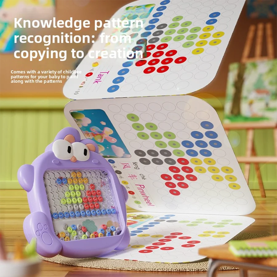 1 pz-Giochi di smistamento Montessori Numero di colore magnetico Labirinto Board Pen Giochi di perline in movimento Abilità motorie fini Giocattoli educativi per bambini