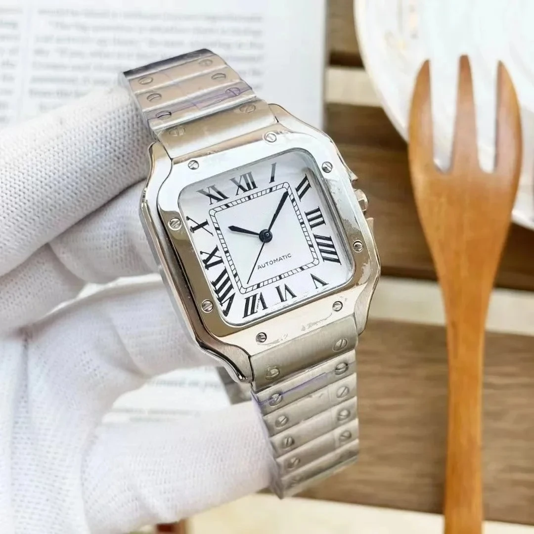 ساعة مصممة فاخرة للجنسين بحزام من الفولاذ المقاوم للصدأ، نمط احترافي للأعمال، ساعة عصرية عالية الجودة