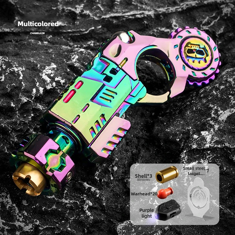 Stress Relief Zintuiglijk Speelgoed Shell-Ejecting Metaallegering Pistool Tactische Stijl EDC Bureau Schieten Gadget voor Jongens Verzamelaars
