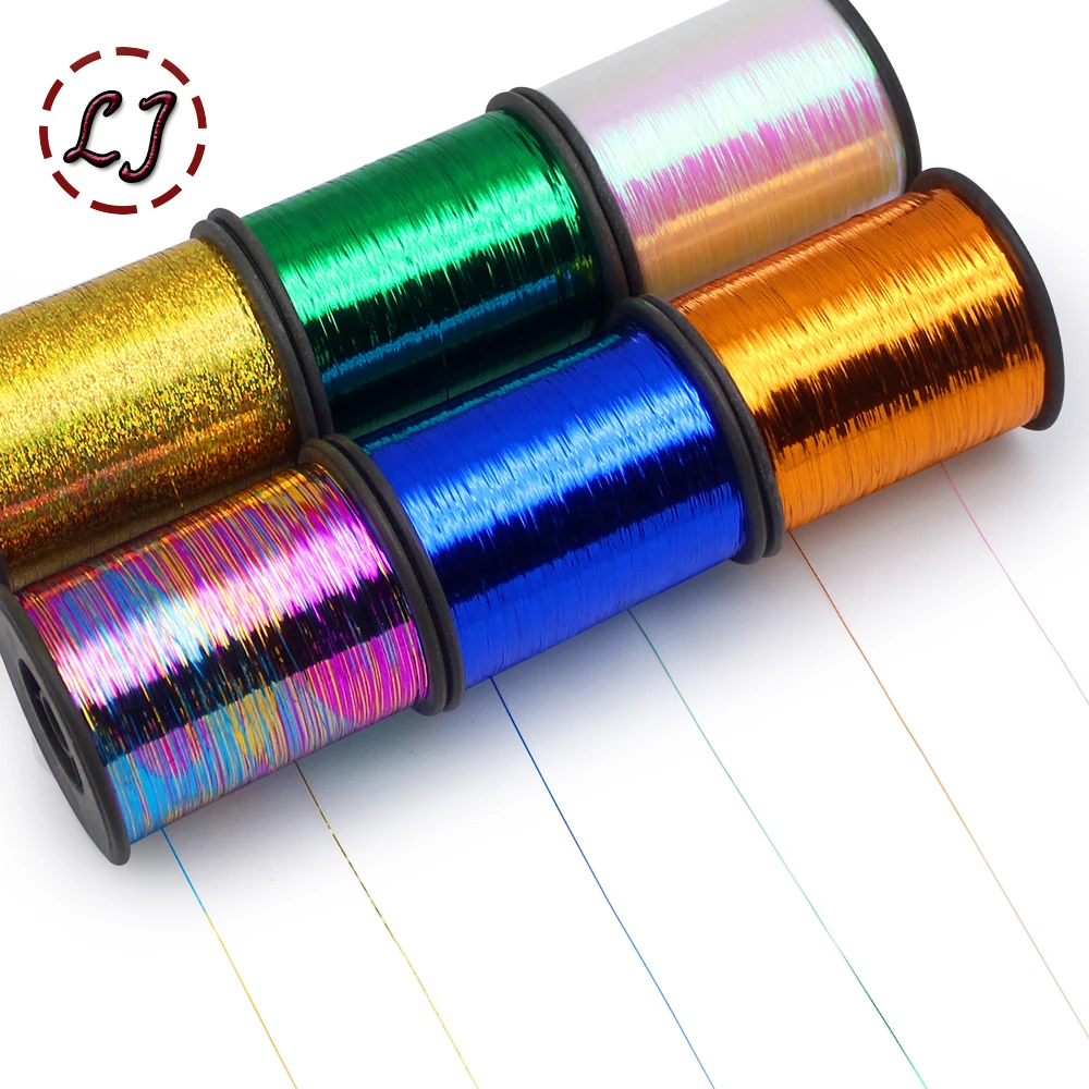 New 28C Flat wire 8000M/Roll DMC Metallic Embroidery Crochet Threads Knitting Yarn Cross Stitch Threads Sewing accessory diy