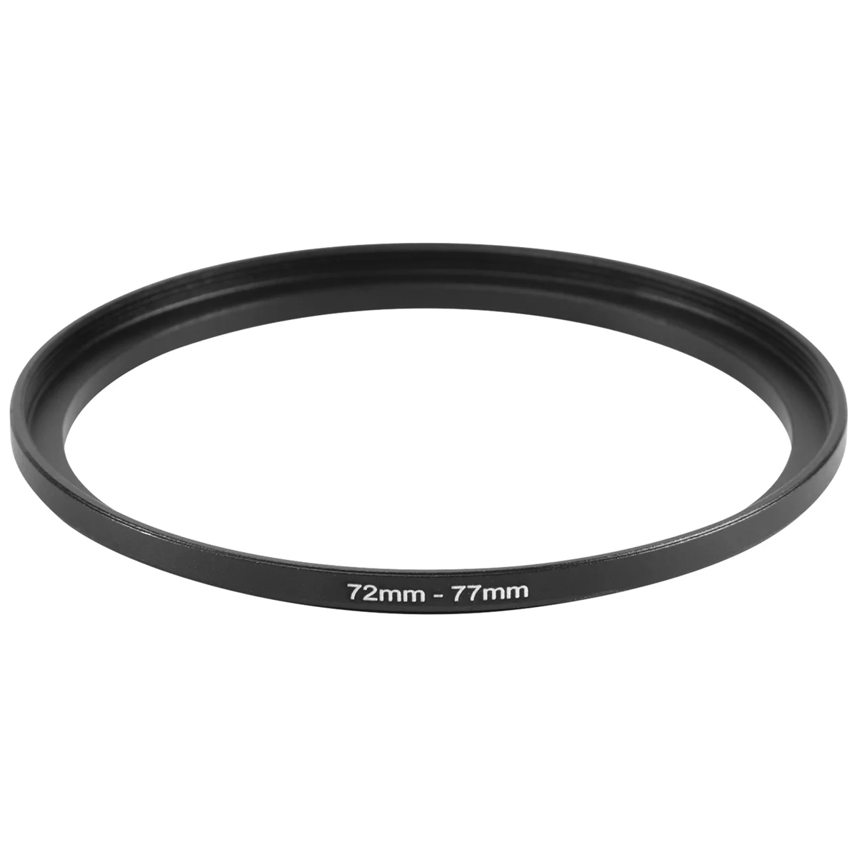 72mm-77mm Camera Lens Step Up Filter Black Metal Adapter Ring