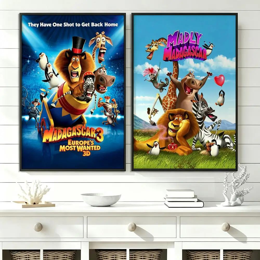 movie Madagascar Poster Poster HD Trendy SelfAdhesive Wall Art Print For Living Room Bedroom Dorm Office Home Gift