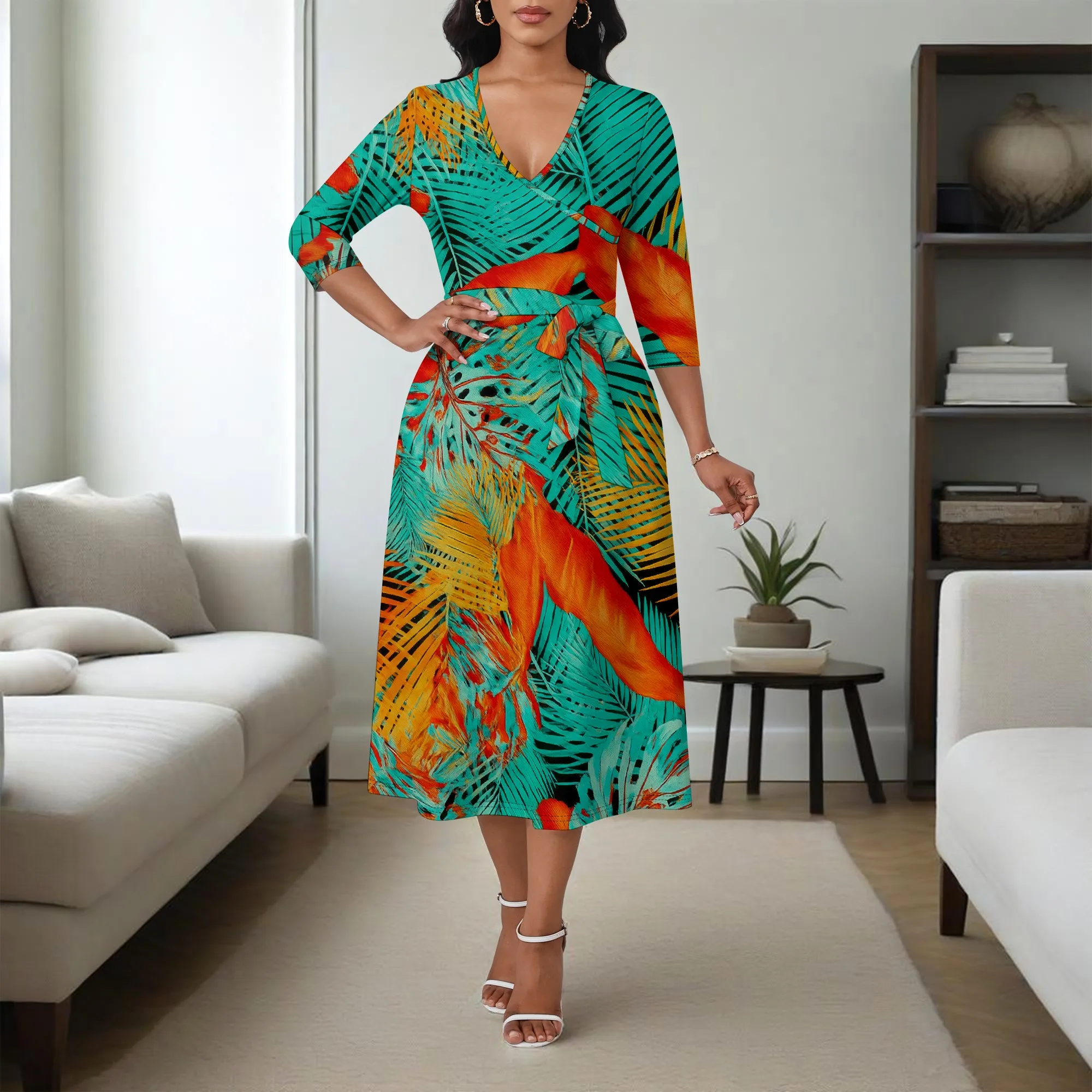 Summer Dresses for Women 2025 Casual Cute Square Neck Puff Short Sleeve Dress