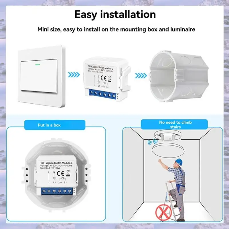 

2025-Tuya Zigbee 3,0 умный модуль одного пожарного переключателя, двустороннее управление, поддержка голосового управления, домашняя автоматизация «сделай сам», 2 группы