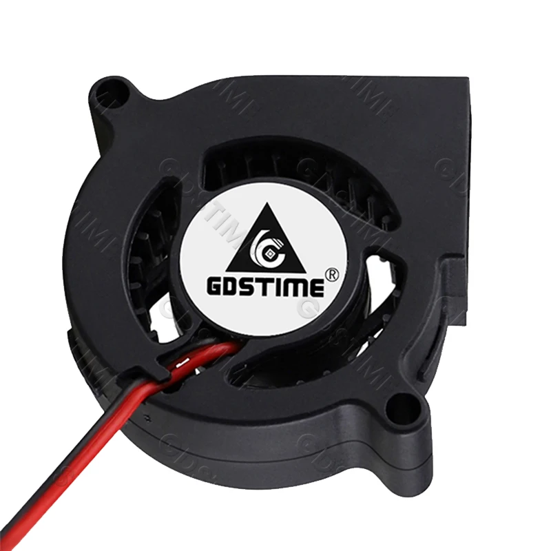 Gdstime DC 5V 12V 24V 50x50x20mm Dispositivo di raffreddamento a doppia sfera Ventola radiale a 2 pin 5020 Turbo Ventilatore 5cm 50mm Radiatore per