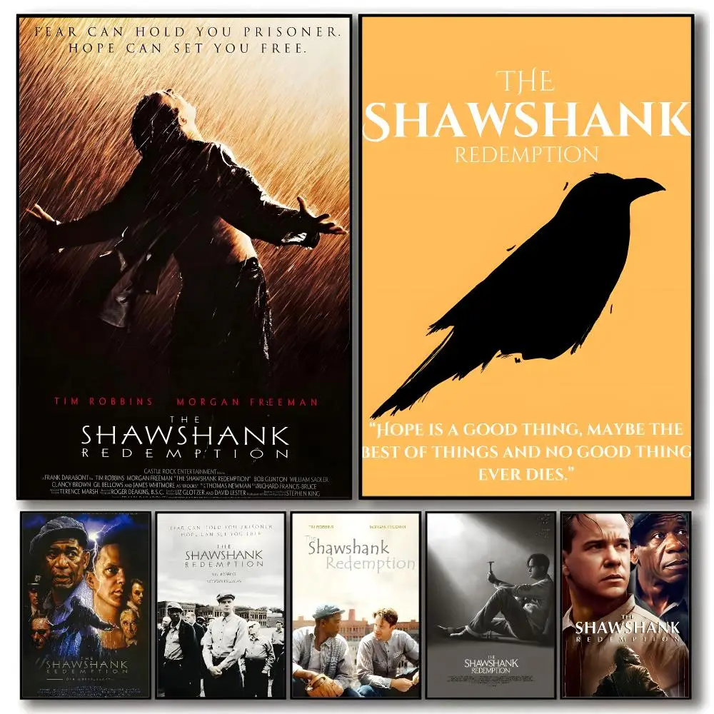 Drama Movie T-the Shawshank Redemption Poster Trendy Aesthetic Wall Art Poster for Dorm Room Bedroom Decor