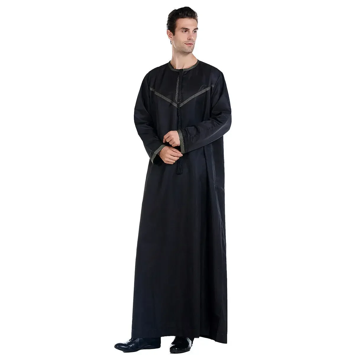 Abaya ropa musulmana para hombres vestidos islámicos Kaftan Pakistán caftán Arabia Saudita Jubba Thobe marroquí Dubai Musulman Medio Oriente