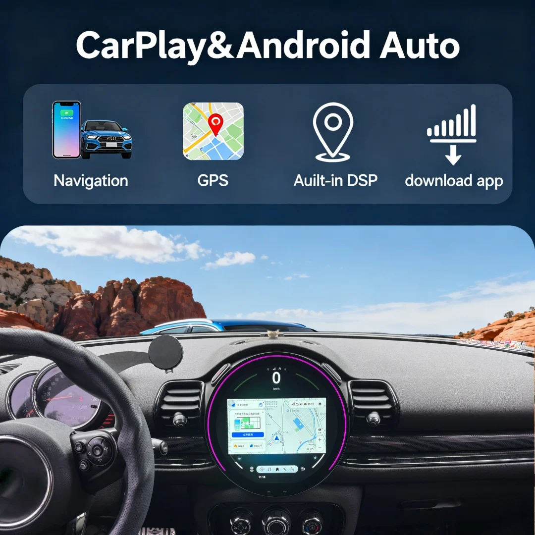 11.8inch Screen For BMW MINI Cooper F54 F55 F56 F60 2014-2024 Android Autoradio GPS Navi Multimedia Video Player Stereo  Carplay