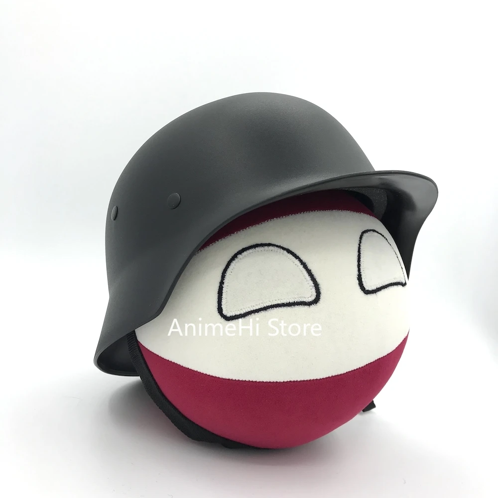 

Austria Ball and M35 Helmet Doll AUT countryballs plushies Cosplay Polandball Plush Toy for Gift 20CM