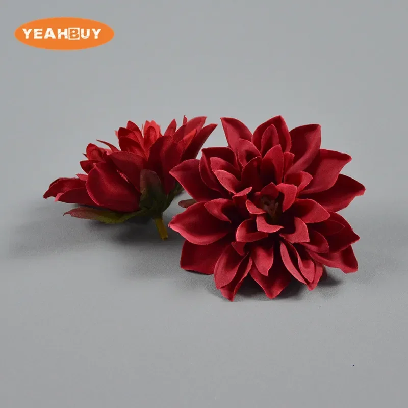 50 Stück 8CM 10 Farben Seiden-Epiphyllum Künstliche Blumenköpfe DIY Brautstrauß Kopfschmuck Blumen Hochzeitsdekoration Requisiten – Detail 5