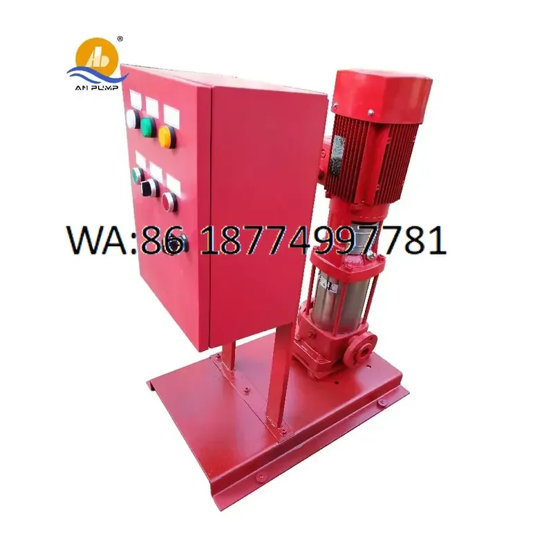 custom High Pressure Multistage Stainless Steel Fire Fighting Booster Jockey Pump with Control Cabinet and VFD Set