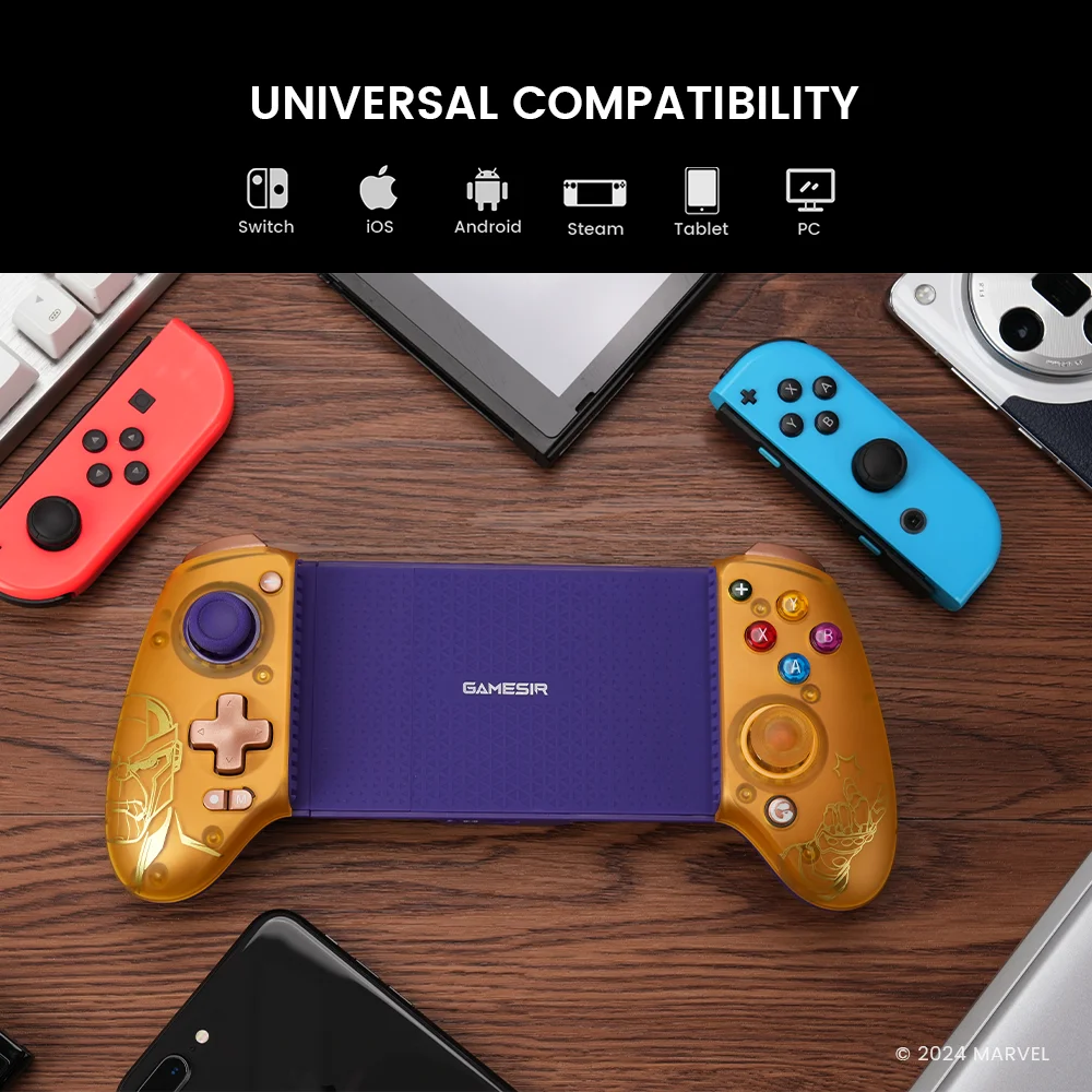 Gamesir G8 Plus Marvel Thanos Limited Edition Wireless Mobile Gaming Controller Gamepad for Nintendo Switch Tablet Smartphone PC