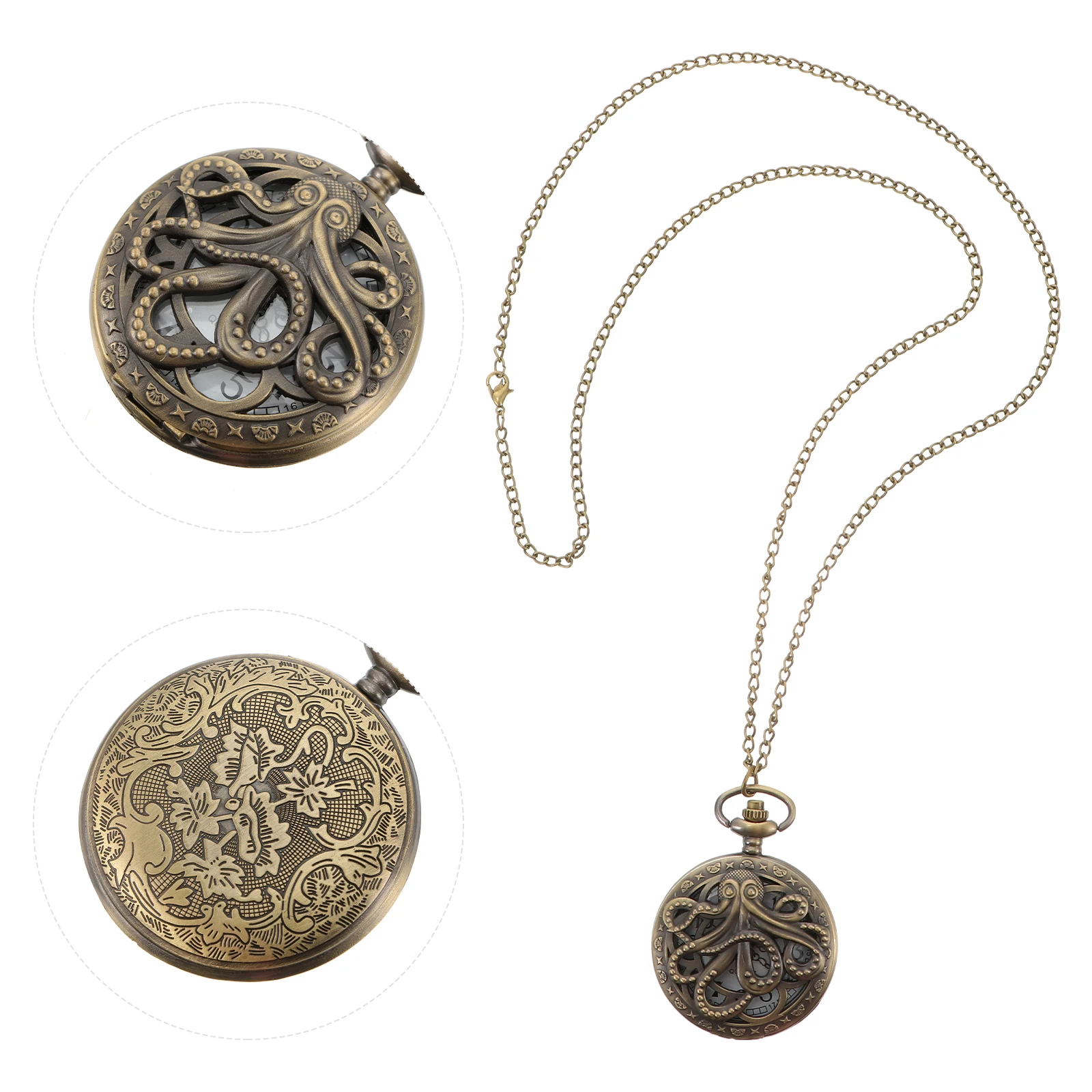 

Retro Pocket Watch Hollow Out Vintage Quartz Movement Watches for Men Women Portable Alloy Lightweight Zinc