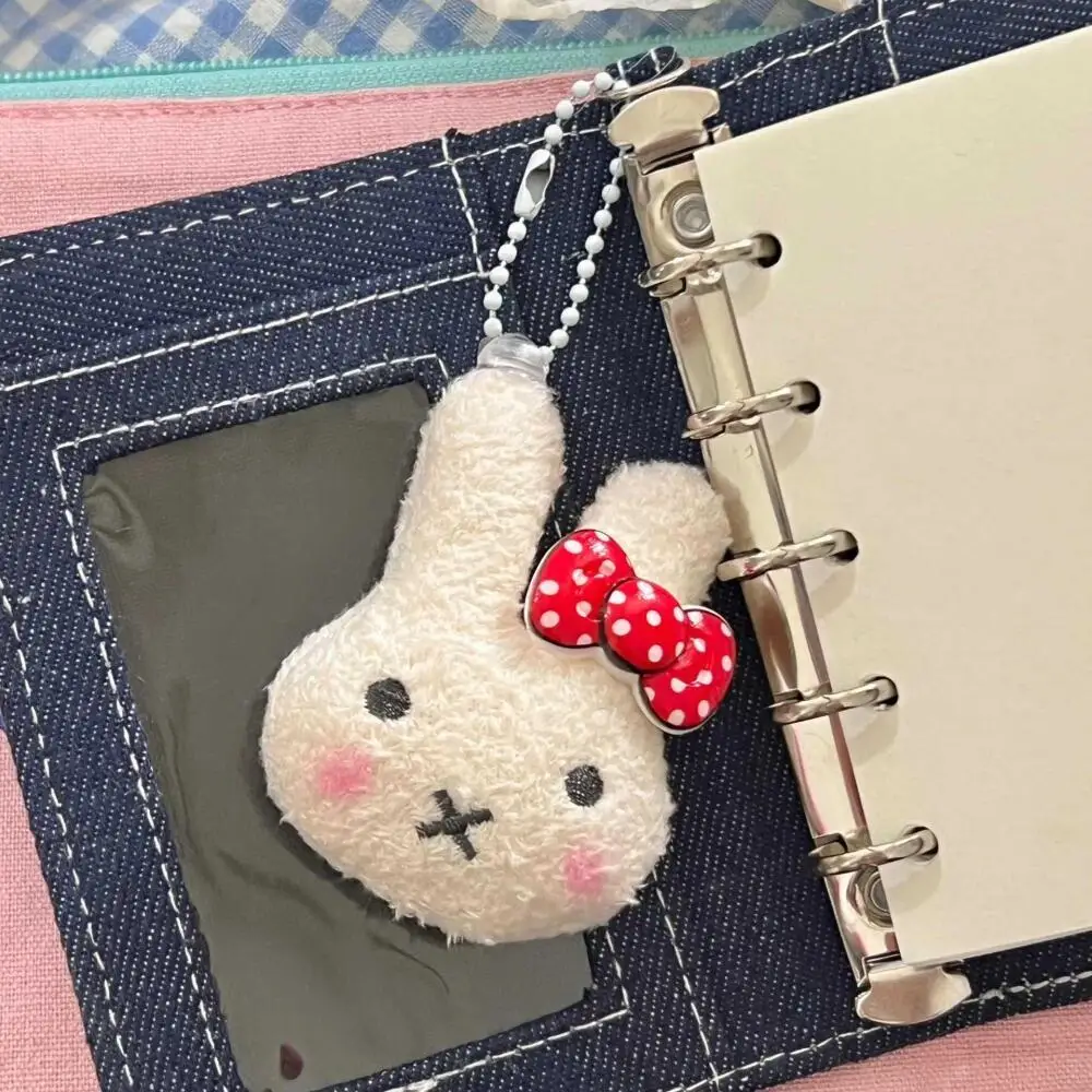 Miffy coelho retro bolinhas arco blush alto nível de aparência saco de pelúcia pingente grampo de cabelo broche bonito estudante saco pingente