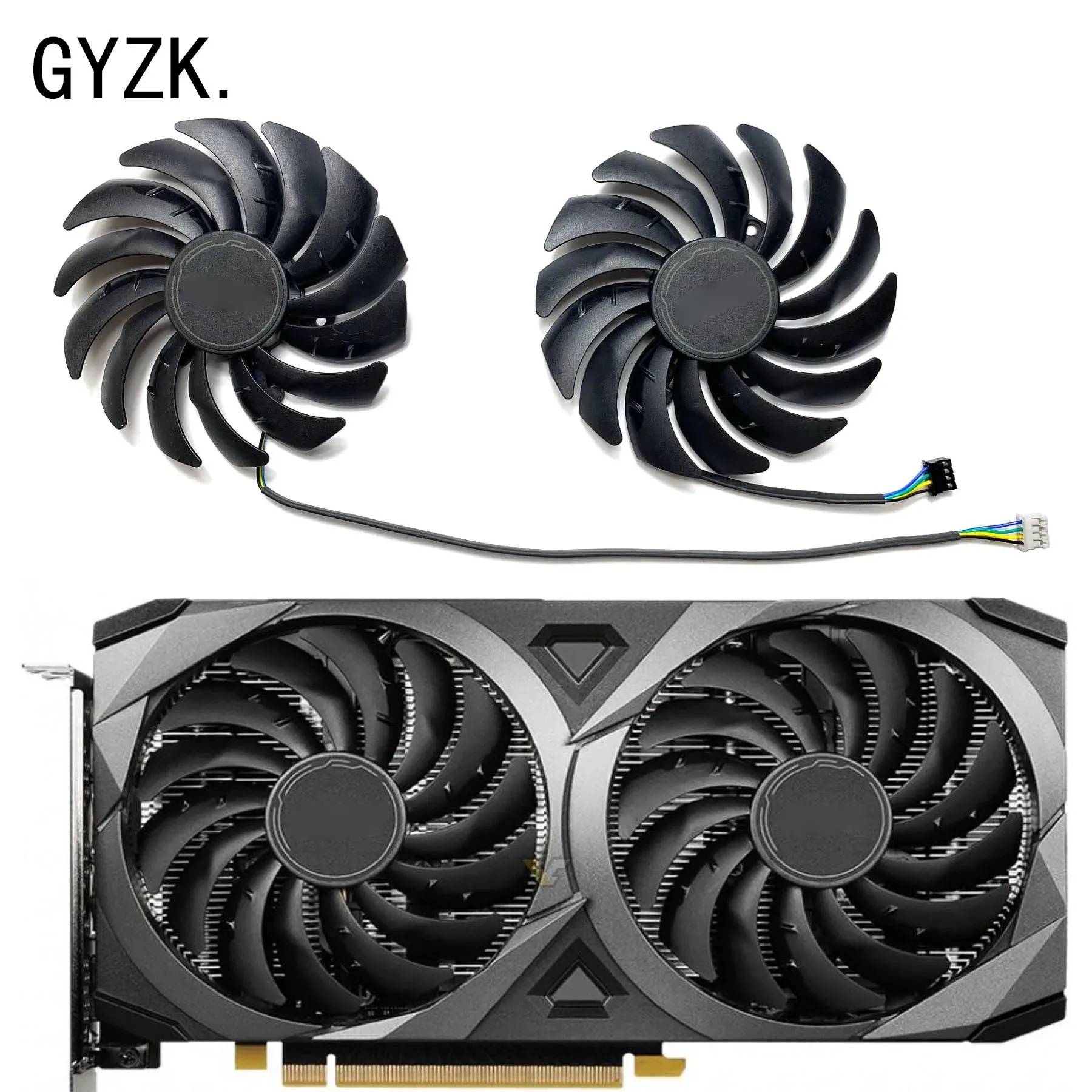 New For MSI GeForce RTX3050 3060 3060ti 3070 8GB VENTUS 2X OC  Wantushi Graphics Card Replacement Fan PLD10010S12H