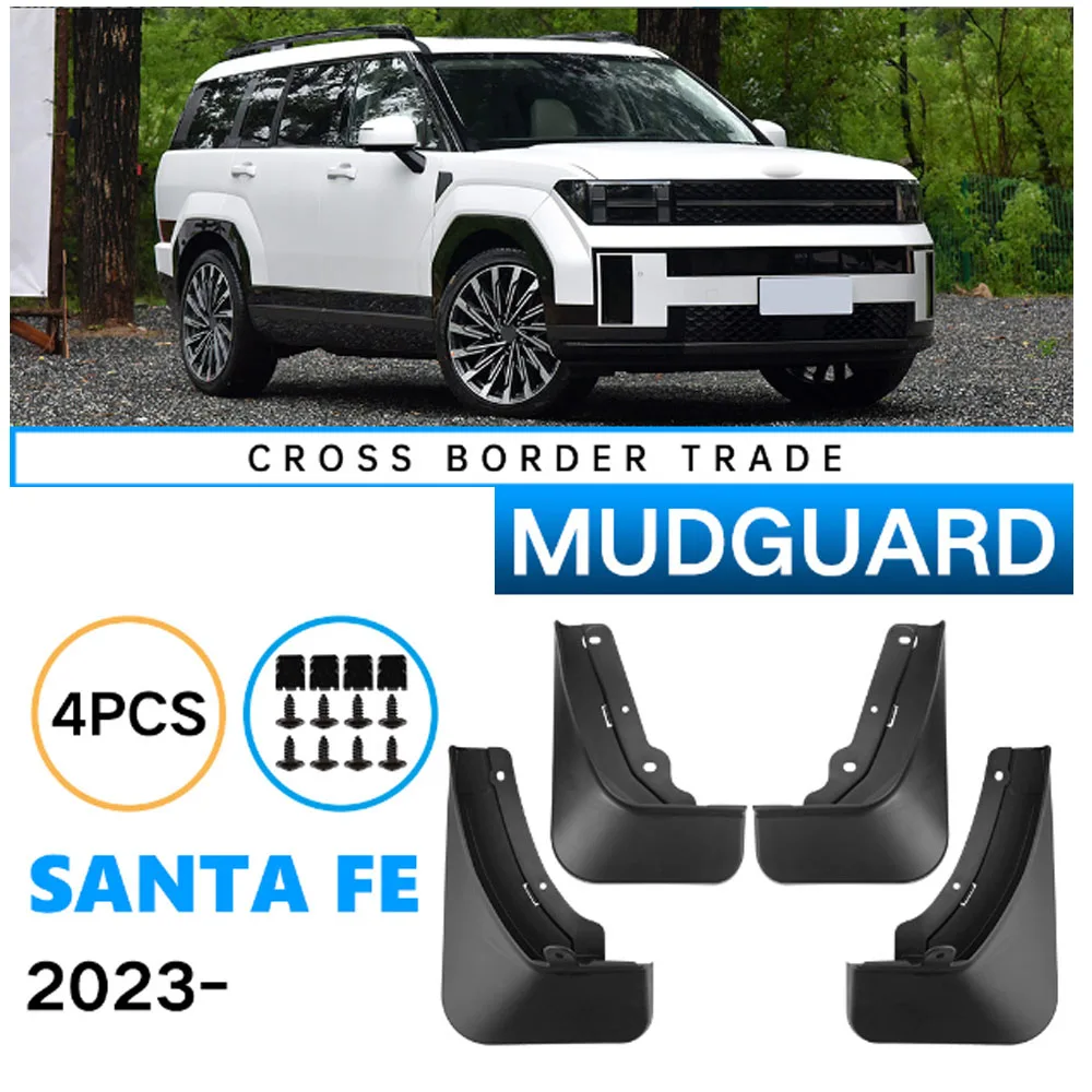 

Car Mudguards For Hyundai Santa FE 2024 ABS Mud Guards Fender Flare Mudflaps Exterior Parts Auto Accessories