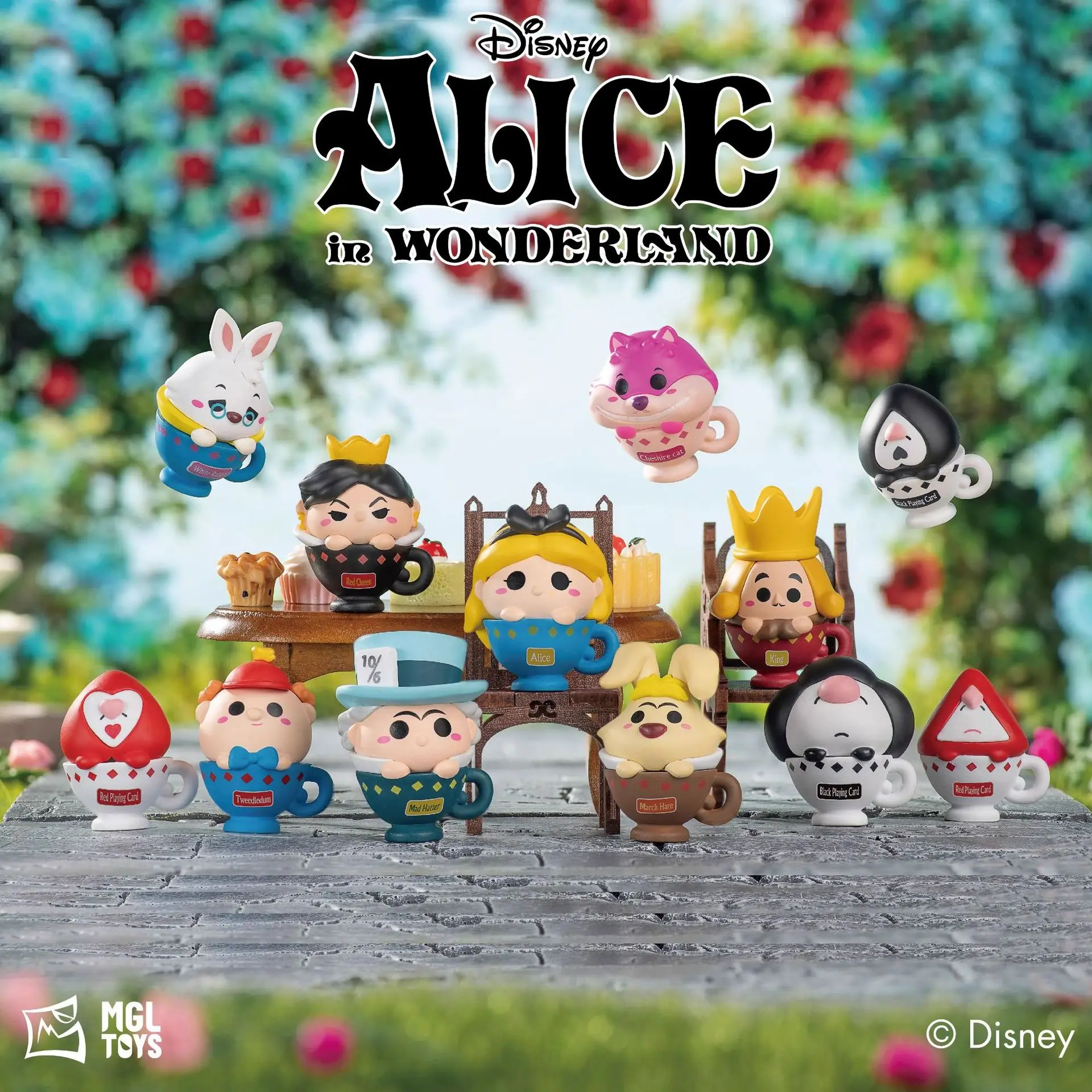 Mgl Toys Original Blind Box Disney Cartoon Alice In Wonderland Genuine Figure Mini Bean Series Figurines Mysterious Box Toys