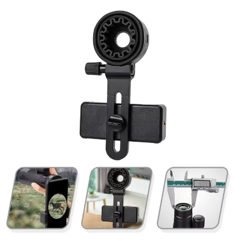 Upgrade Universal Phone Holder Monocular Binocular Telescope Spotting Scope Cell Phone Bracket for Video Clip & Live Streaming