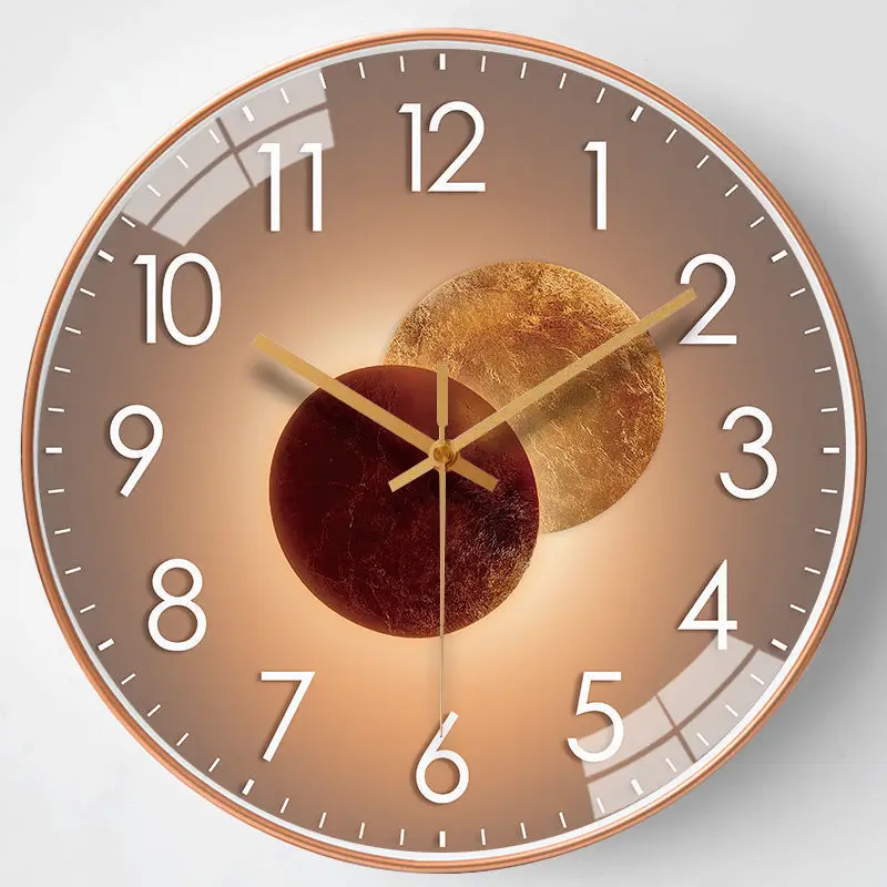 Living Room Wall Clock, Luxurious Bedroom Decoration Clock, Wall Clock, Non Perforated Quartz Clock