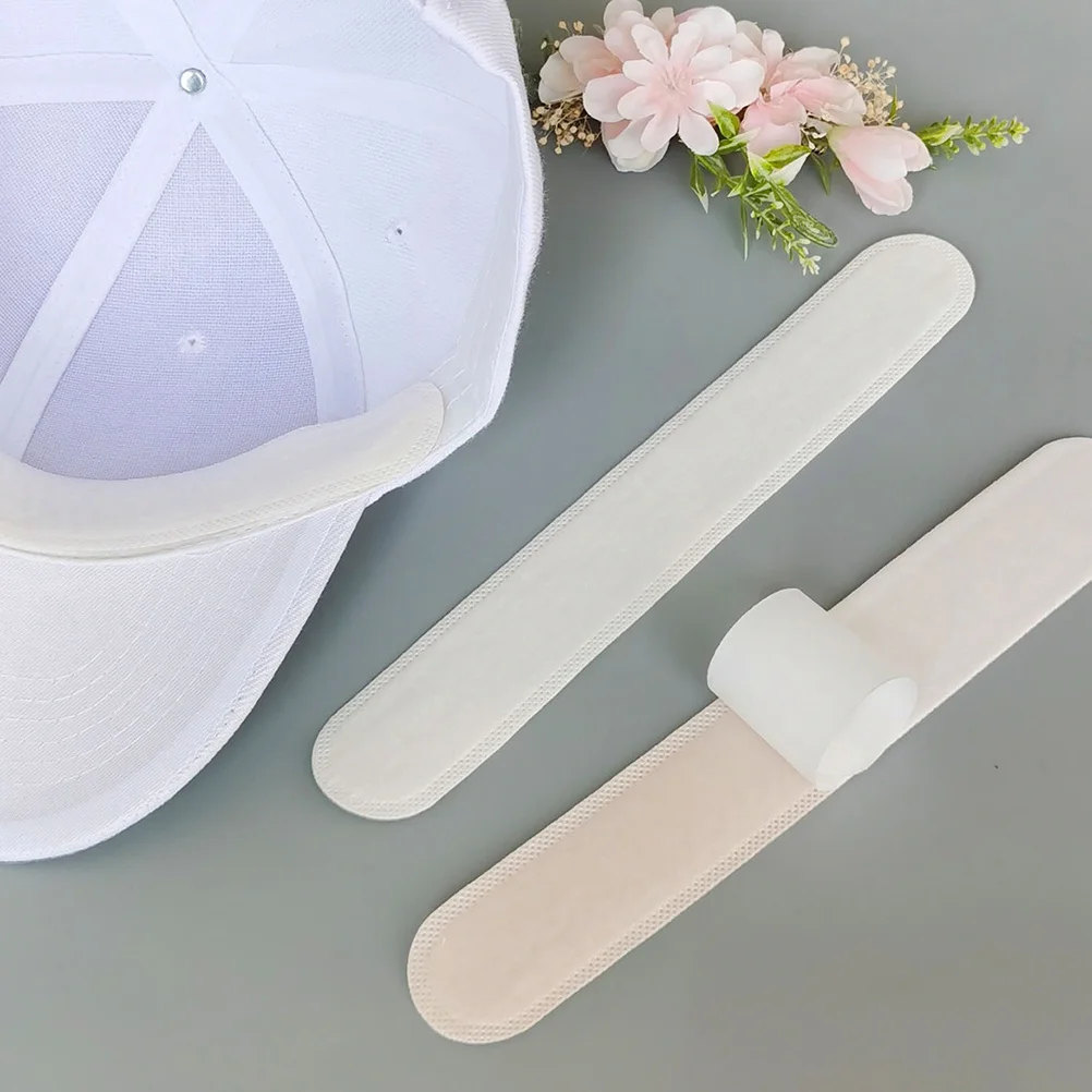 

20Pcs Non-Woven Hat Liner Pad Absorbent Sweatband Sticker Quick-Dry Sweat Protection Pads for Caps Helmets Sports Fitness