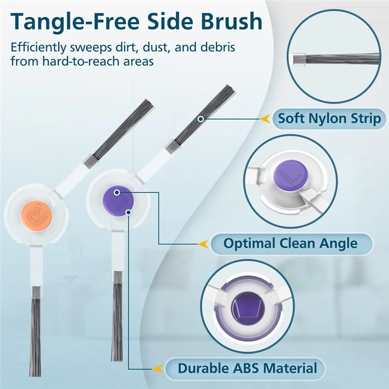 A04G-قطع غيار المكنسة الكهربائية فرشاة رئيسية فرشاة جانبية ممسحة وسادة فلتر Hepa لـ Narwal Freo جهاز آلي لتنظيف الأتربة