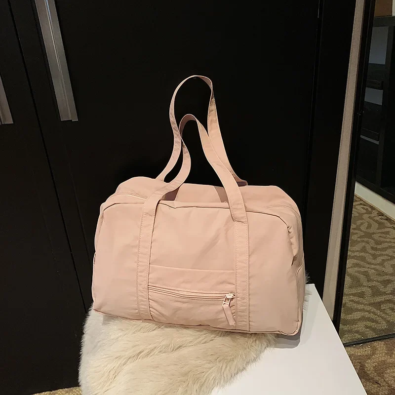 

Korean Nylon Shoulder Bags Large Capacity Waterproof Handle Travel Bags Commuter Cloth Handbags For Travel Outdoors