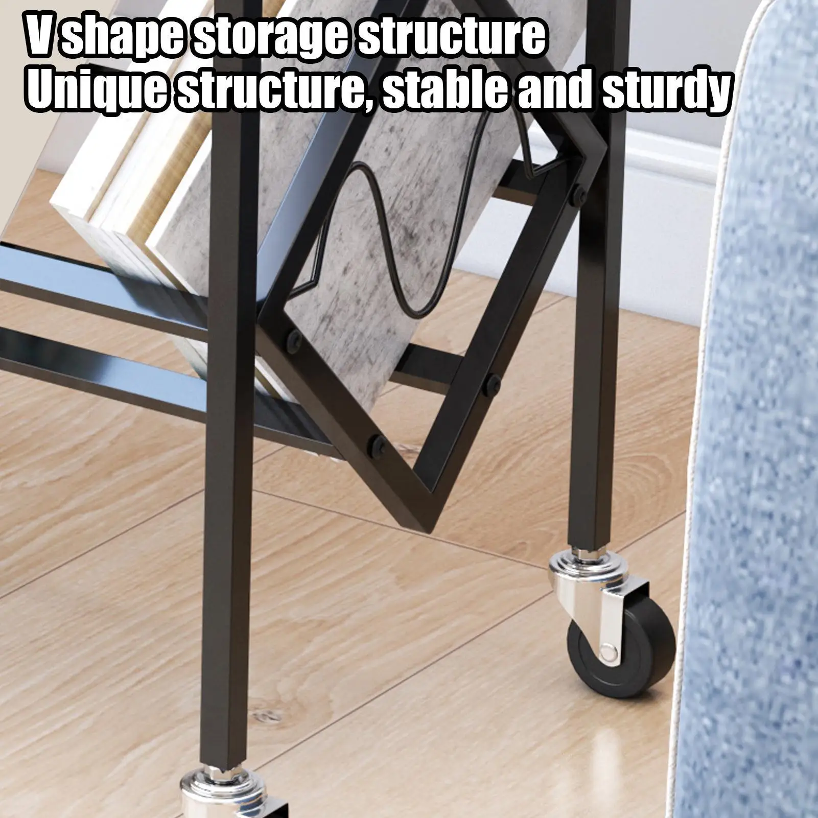 Record Stand 2-Layer Record Machine Shelf Music Albums Display Stand For Store Collection Apartment Studio Workplace Bedroom