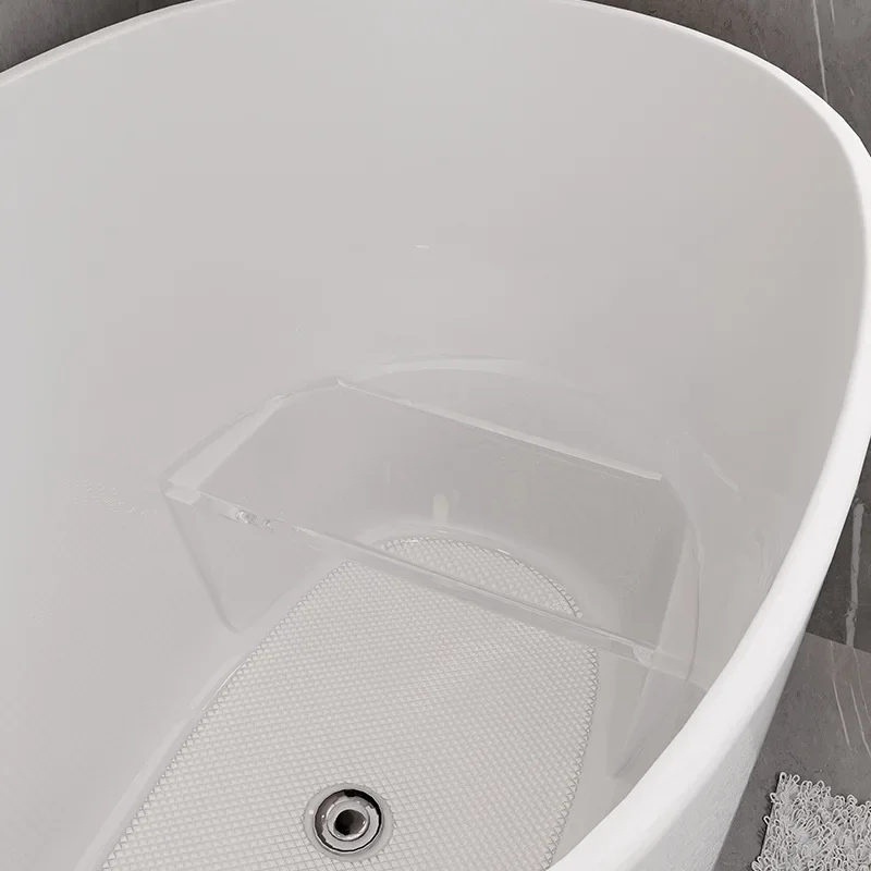 Household small bathtub Mini Japanese deep soaking bathtub Small apartment oval independent Internet celebrity removable acrylic