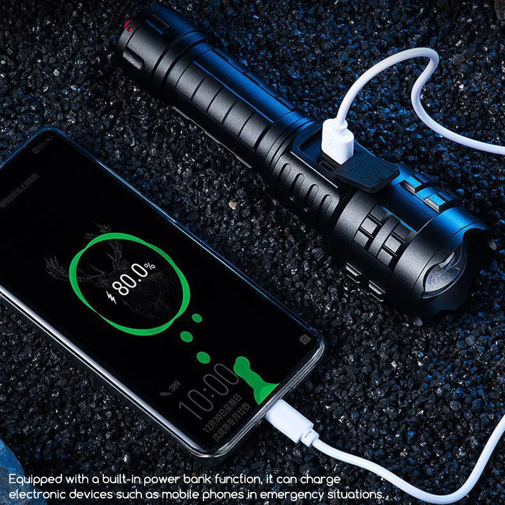 Portable LED Flashlights Long Range High Power Type Torches Light For Travel Fishing