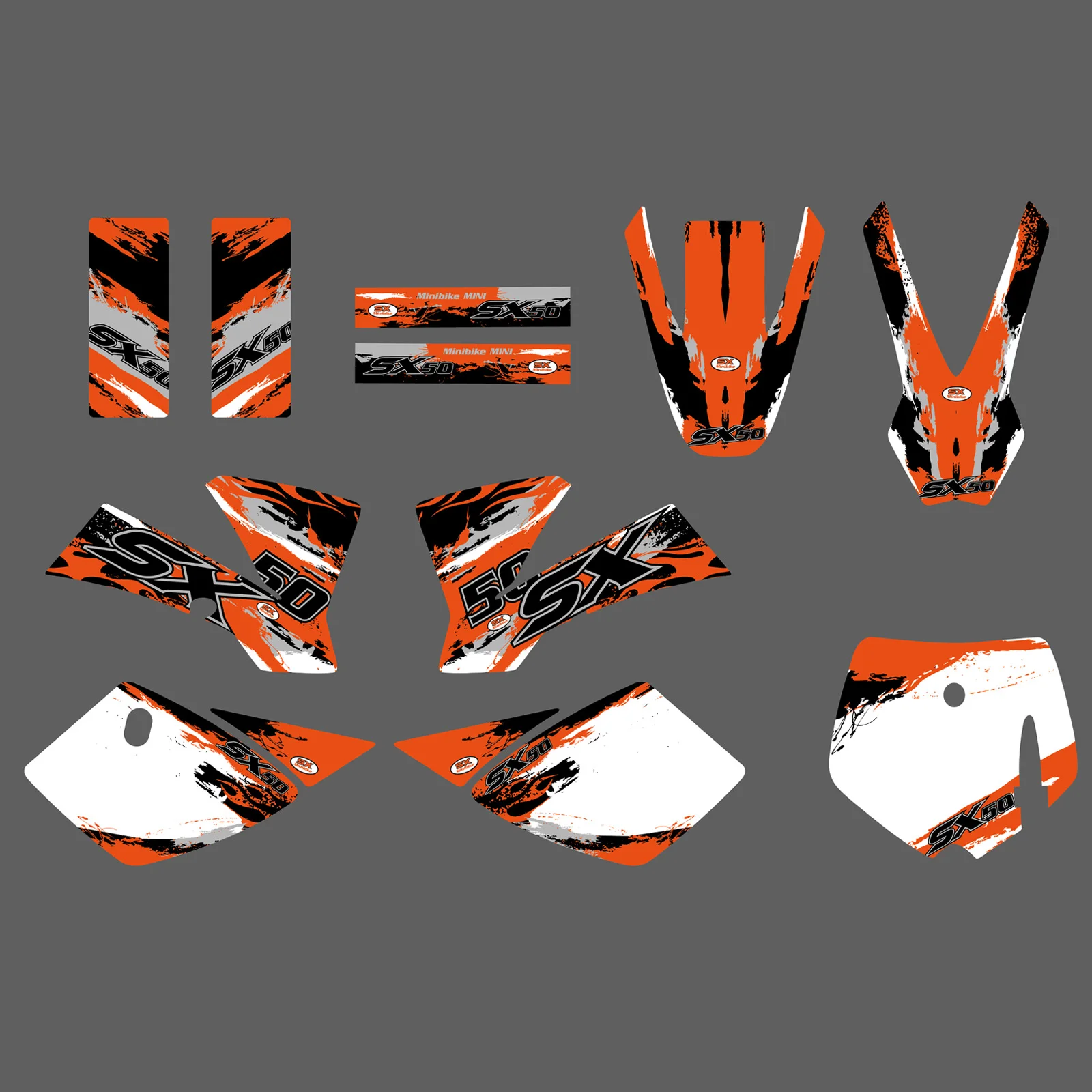 NICECNC For KTM SX50 SX 50 MINI 2002-2008 2007 2006 2005 2004 2003 Motorcycle Graphics Background Decals Sticker Kit Customize