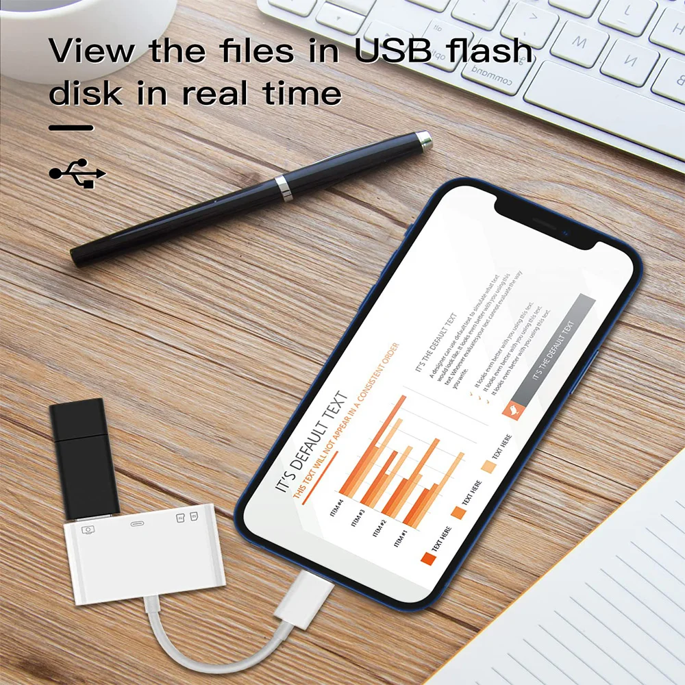 4 in 1 Type C Lightning Card Reader High-Speed USB SD TF Memory Card Reader for iPhone 14 13 Huawei Charging Converter Adapter ﻿