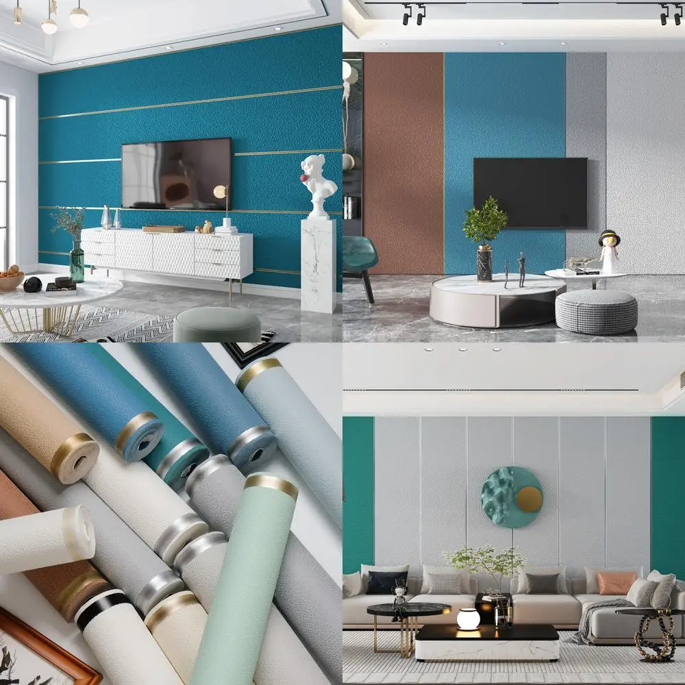 2022 New Simple Stripe Living Room TV Background Wall Wallpaper
