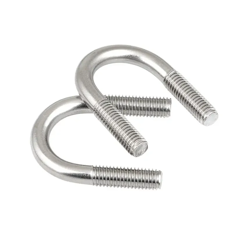 5-10pcs SS316 U Tube Card M6/M8* Various Sizes Stainless Steel DIN3570 U-shaped Tube Clamp U-bolts for Pipe Fitting