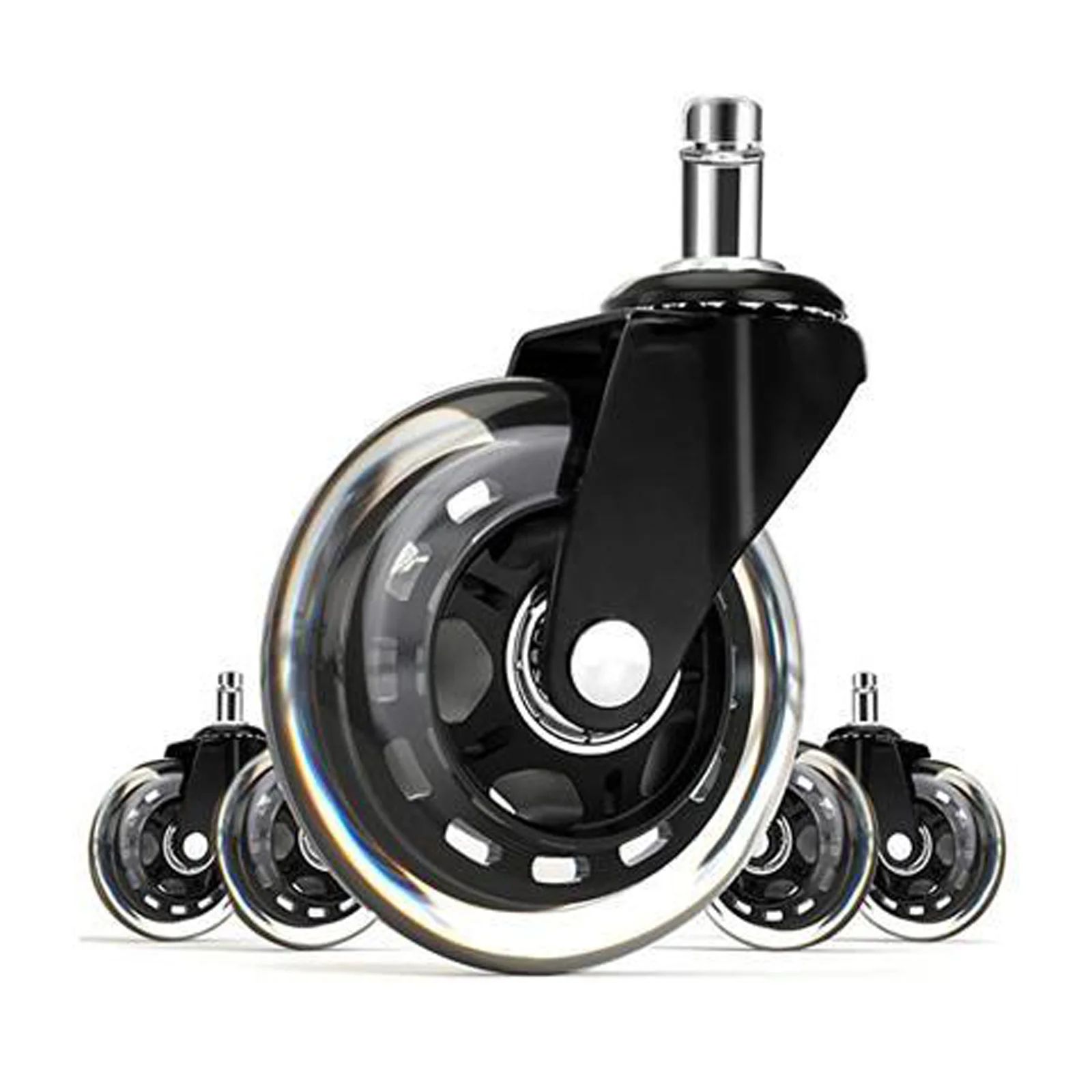 Office chair wheels replacement rubber chair casters are suitable for hardwood floors and carpets are suitable for chair