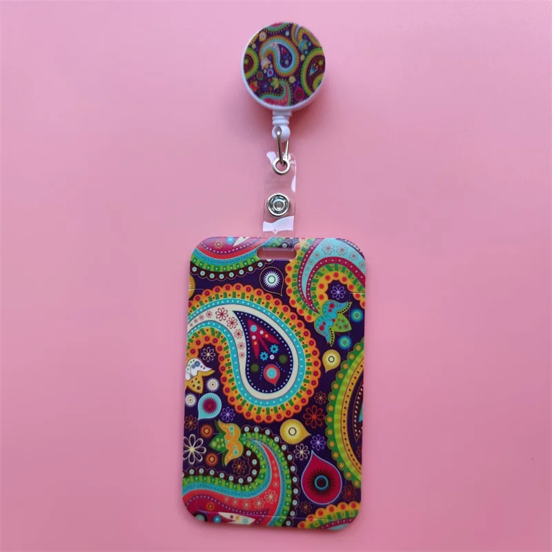 Mandala Ausziehbarer Kartenhalter mit Schnalle für Damen, Geschäfts-Ausweisklammer, Kartenhalter für Mädchen, Ärzte, Krankenschwestern, Ausweishalter – Detail 19