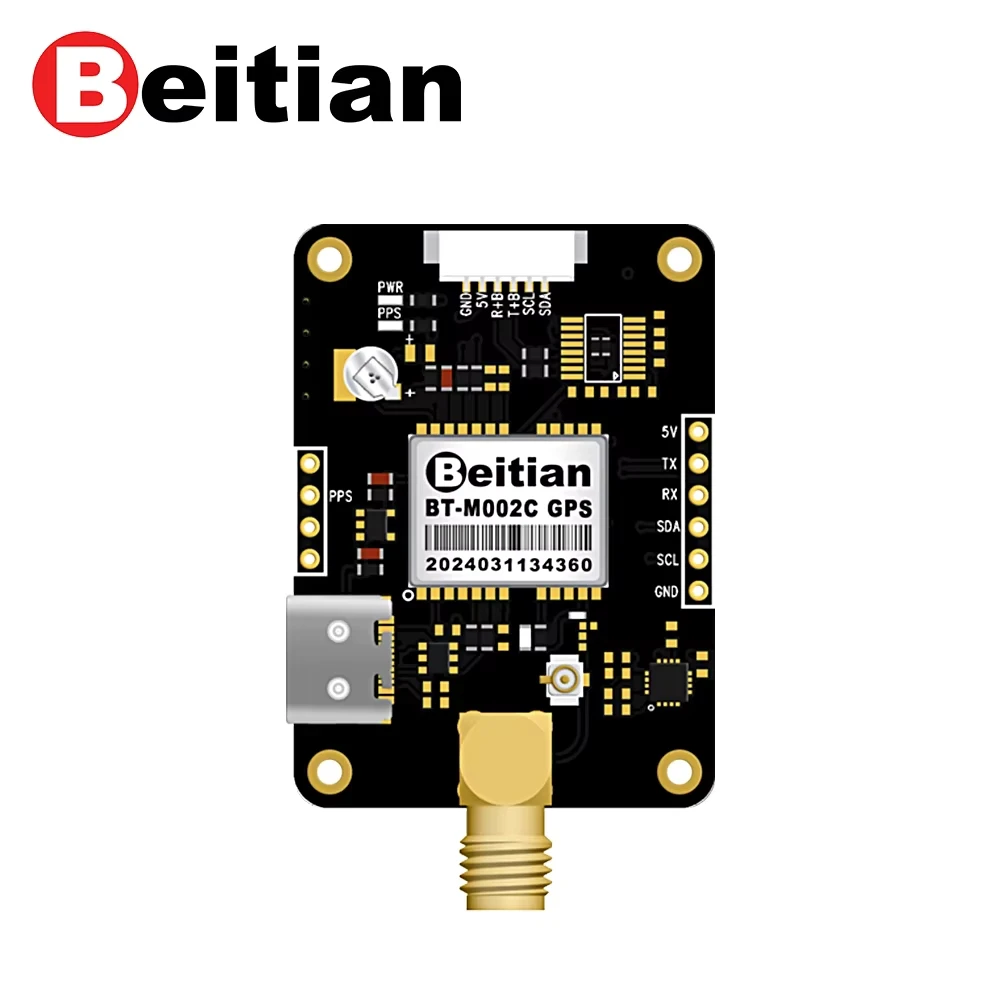 GGDX BT-M002C GNSS Module with Dual-frequency L1+L5, RTK Differential, High Built-in for GPS/Beidou.