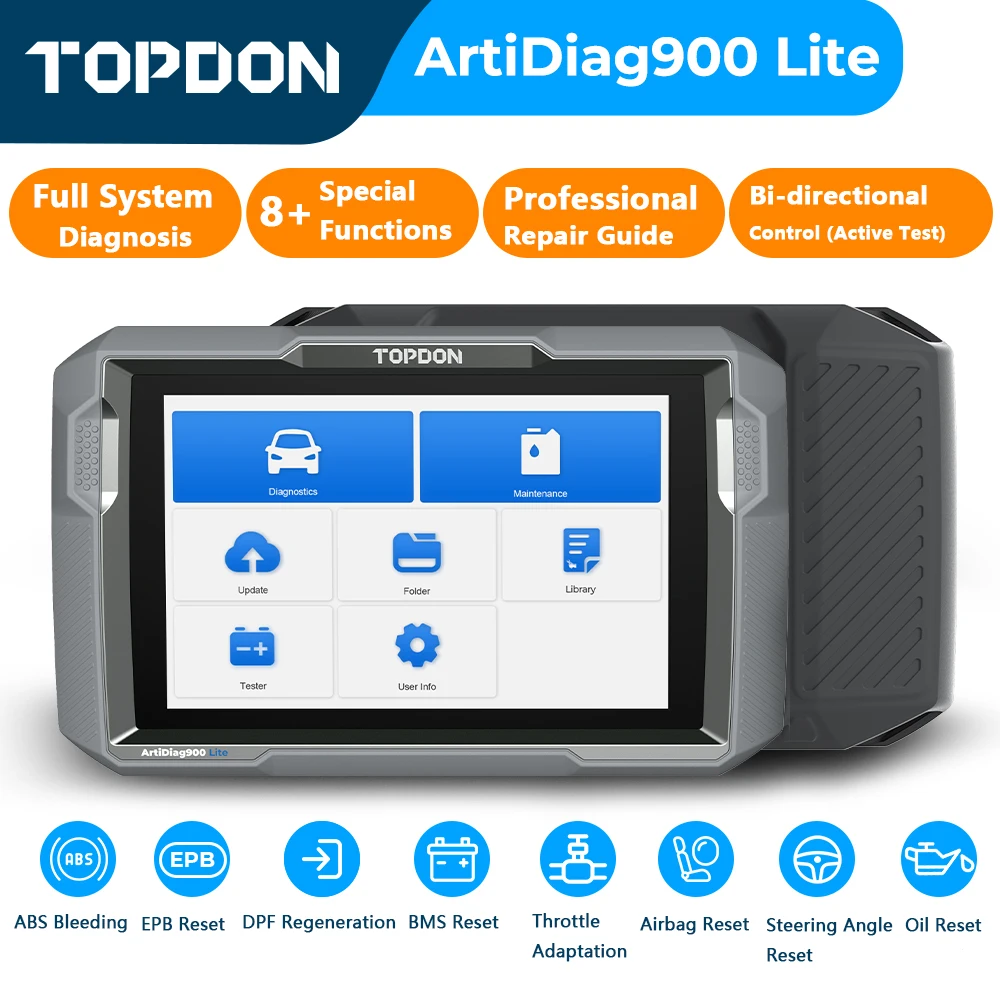 TOPDON Artidiag900 Lite OBD2 Scanner Full System Diagnostic Tools Bi-directional Scan Tool CANFD FCA Car Scanner Diagnostic Tool Lifetime Free Update