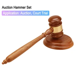 Durable Handmade Wooden Auction Hammer Judge Auction Hammer Gavel Court Decoration Auction Court Trial Judge Hammer