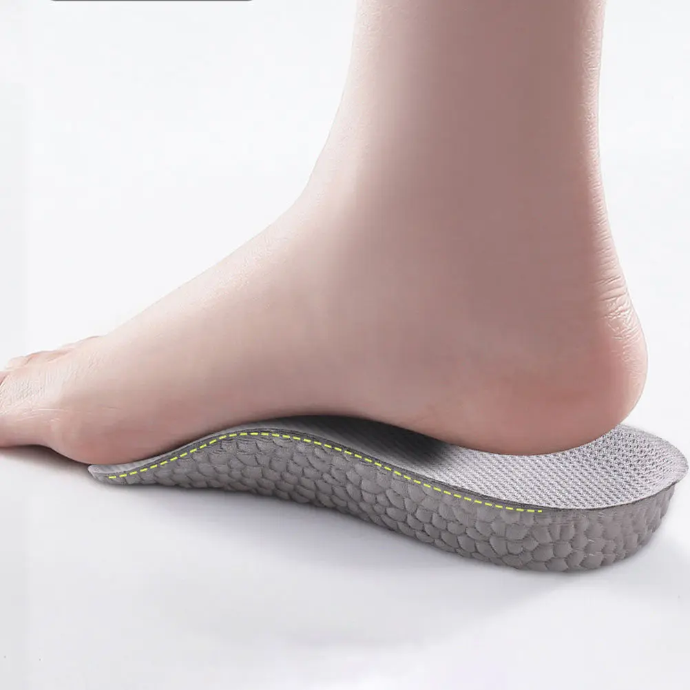 2Pairs Height Increase Insoles Inner Heightening Shoe Pads Thickened Heel Breathable Shock Absorption Insoles
