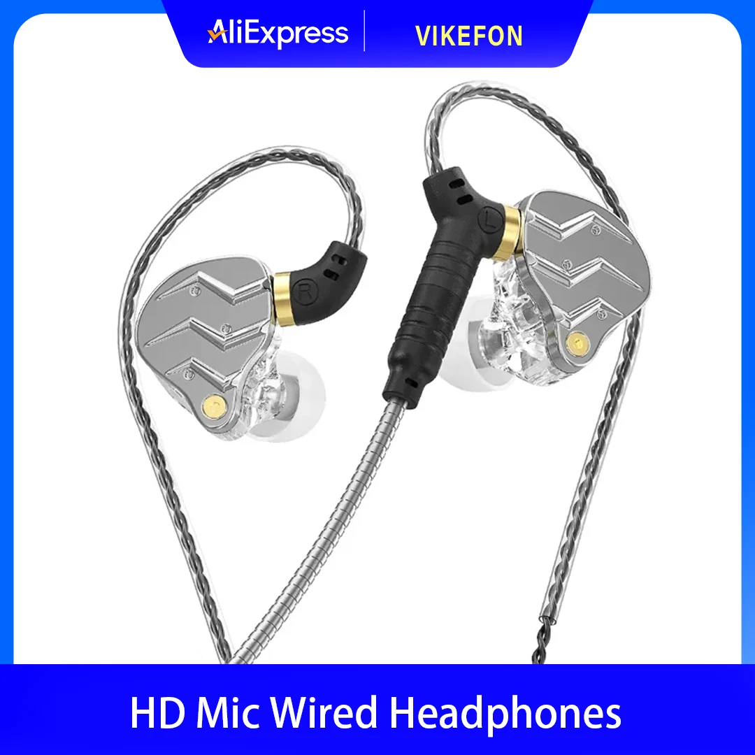 Gaming Earbuds HD Mic Wired Headphones Bass HIFI Wired Earphone Headphone Headset Earhook Auriculares Noise Reduction