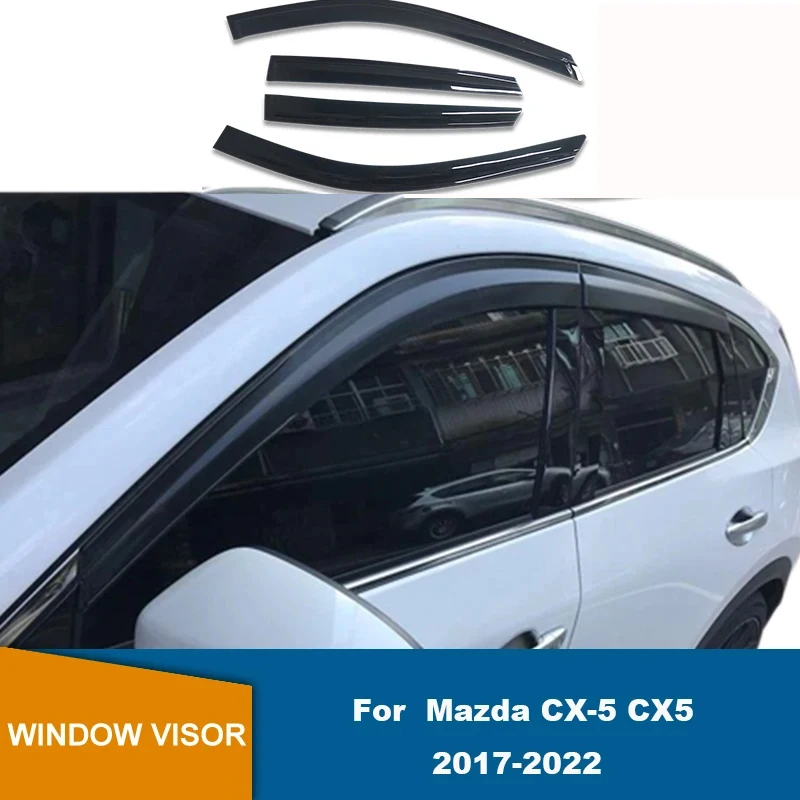 Side Window Deflector For Mazda CX-5 CX5 2017 2018 2019 2020 2021 2022 Car Wind Shield Weathershields Door Visor Sun Rain Guards