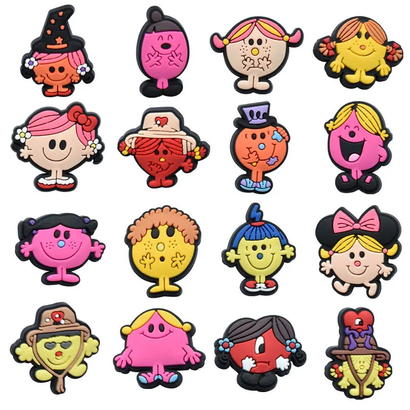 1pcs Cartoon Girl series shoe Charms Designer for Shoe Accessories for Classic Clog Kids Gift Hot Sale